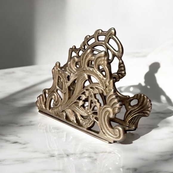 Elegant Gold Metal Napkin Holder